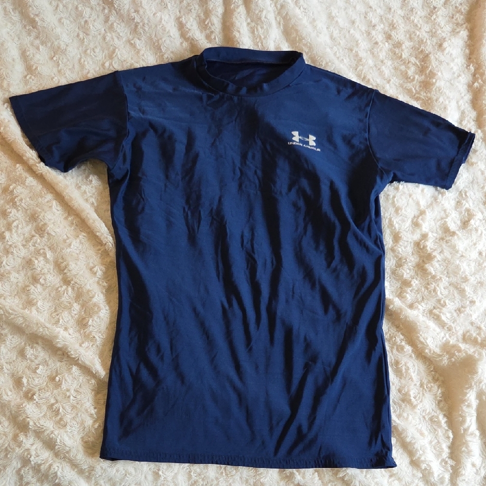 Under Armour Blue Short Sleeve Spandex Performance Tee